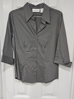 Chadwicks Charcoal Gray Button Front Shirt
